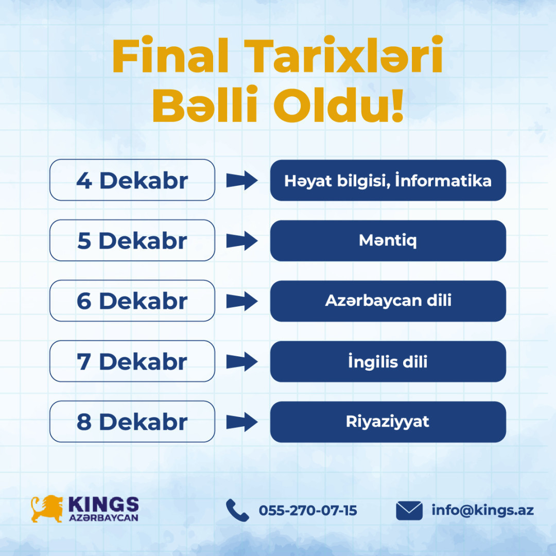 Final Mərhələsi Başladı!